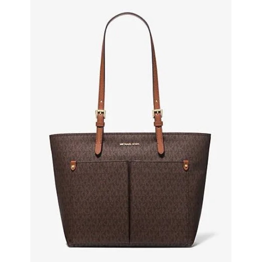 Michael Kors Jet Set Travel Tote‎ Bag Purse Brown Carryall Shoulder Bag